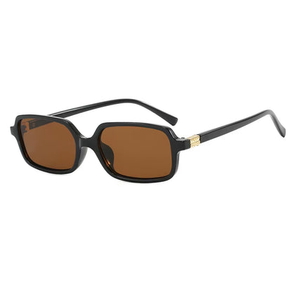 Fashion Rectangle Sunglasses Womens Men 2025 New Brand Designer Small Black Sun Glasses Goggle Trends Vintage Cat Eye Eyewear
