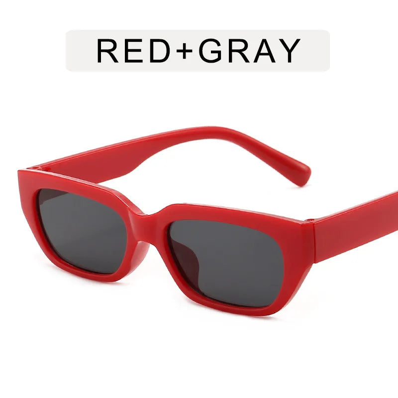 Vintage Pink Small Hip Hop Glasses Rectangle Women'S Cat Eye Sunglasses Retro Style Fashion Brand Design Sunglasses Modern UV400