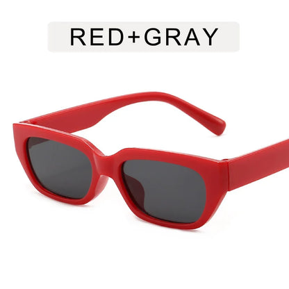 Vintage Pink Small Hip Hop Glasses Rectangle Women'S Cat Eye Sunglasses Retro Style Fashion Brand Design Sunglasses Modern UV400