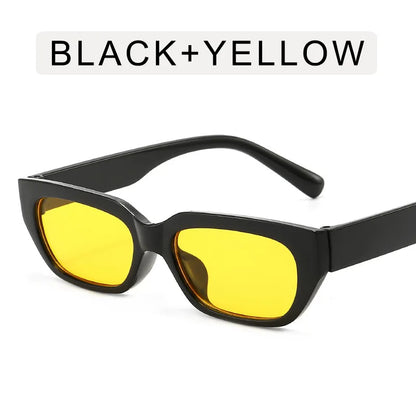 Vintage Pink Small Hip Hop Glasses Rectangle Women'S Cat Eye Sunglasses Retro Style Fashion Brand Design Sunglasses Modern UV400