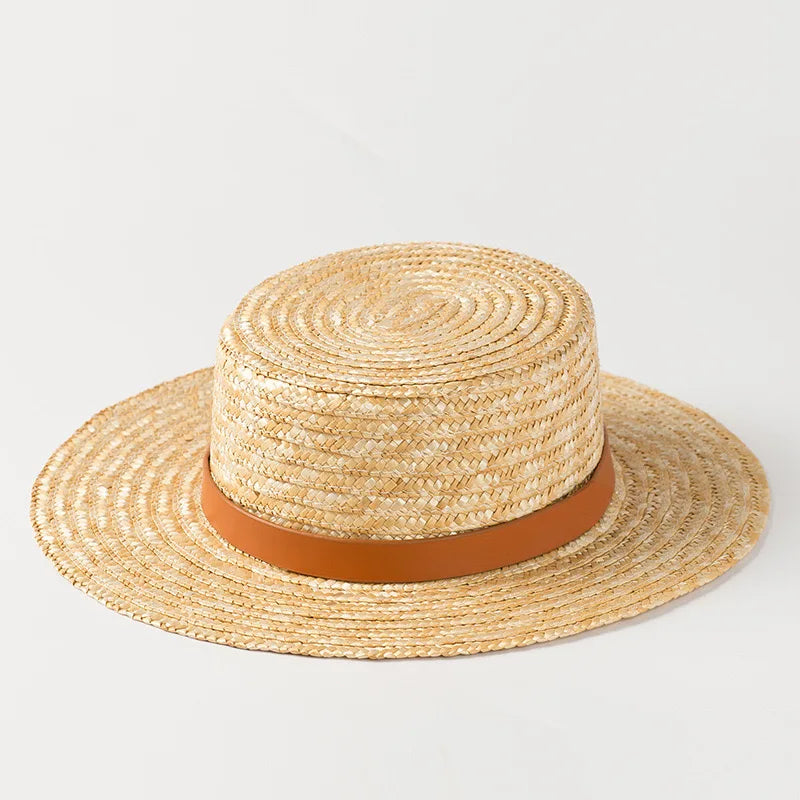 Fashion Summer Women Wide Brim Natural Straw Hat Chapeau Female Sun Hats Boater Black Panama Beach Hat Sombrero Mujer Fedora Cap