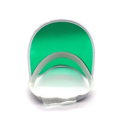 Outdoor Fashion Casual Green Color Transparent Anit-Uv Plastic Face Sun Shield Cheap Hats Sun Visor Hats Golf Cap Rain Hat