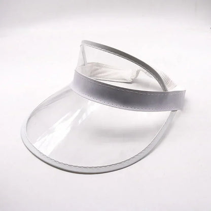 Outdoor Fashion Casual Green Color Transparent Anit-Uv Plastic Face Sun Shield Cheap Hats Sun Visor Hats Golf Cap Rain Hat