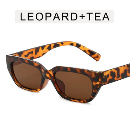Vintage Pink Small Hip Hop Glasses Rectangle Women'S Cat Eye Sunglasses Retro Style Fashion Brand Design Sunglasses Modern UV400