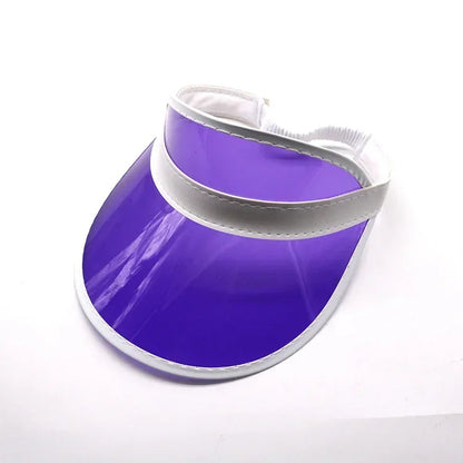 Outdoor Fashion Casual Green Color Transparent Anit-Uv Plastic Face Sun Shield Cheap Hats Sun Visor Hats Golf Cap Rain Hat
