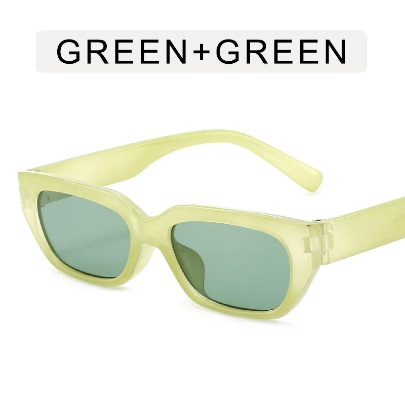 Vintage Pink Small Hip Hop Glasses Rectangle Women'S Cat Eye Sunglasses Retro Style Fashion Brand Design Sunglasses Modern UV400