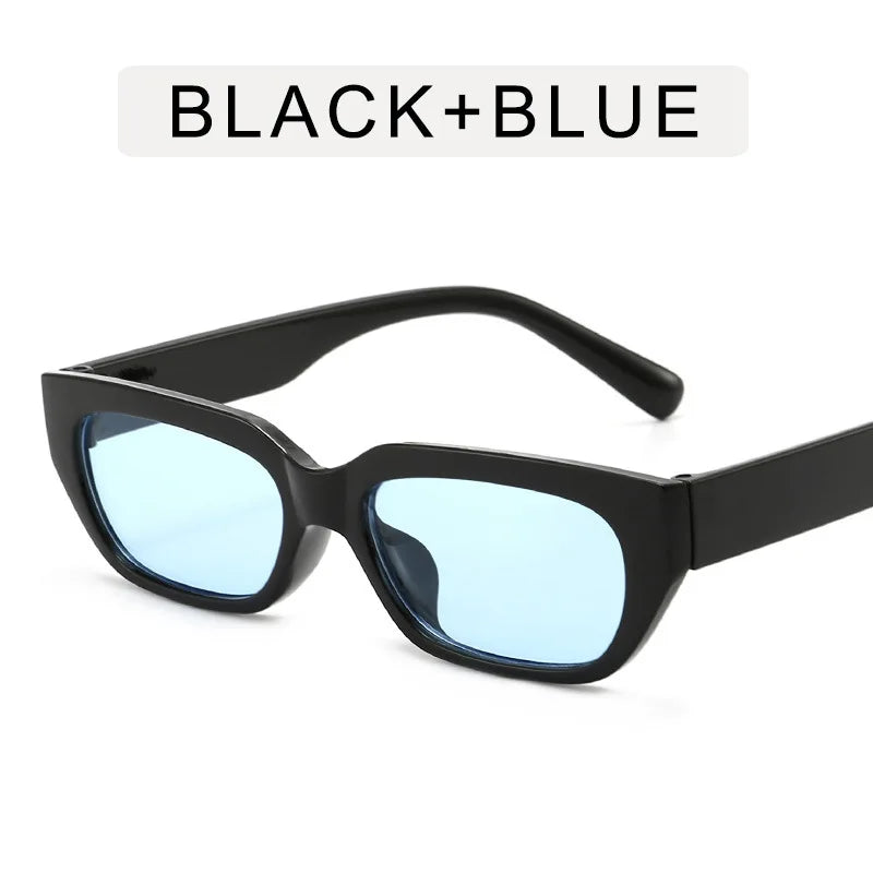 Vintage Pink Small Hip Hop Glasses Rectangle Women'S Cat Eye Sunglasses Retro Style Fashion Brand Design Sunglasses Modern UV400