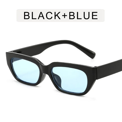 Vintage Pink Small Hip Hop Glasses Rectangle Women'S Cat Eye Sunglasses Retro Style Fashion Brand Design Sunglasses Modern UV400