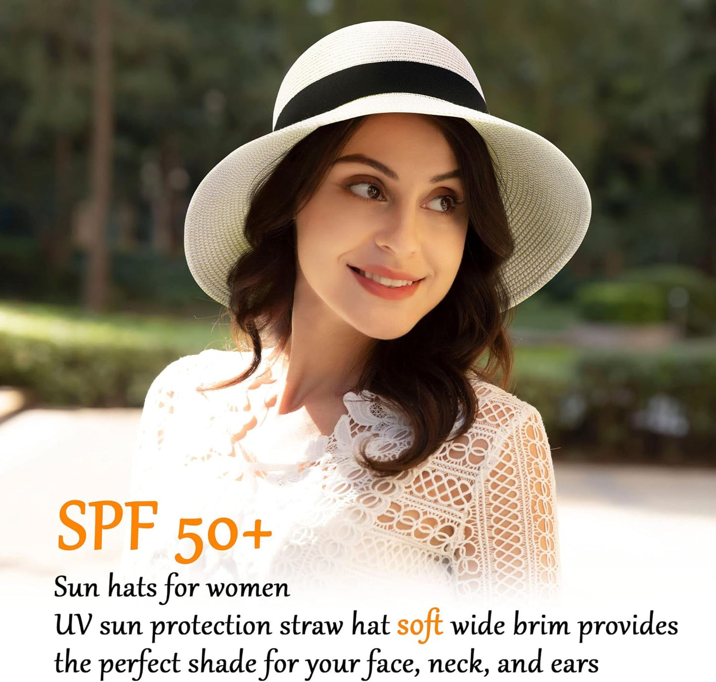 Women'S Sun Hats UV Protection Large Wide Brim Hat Women Packable Sun Hat for Women Straw Hats