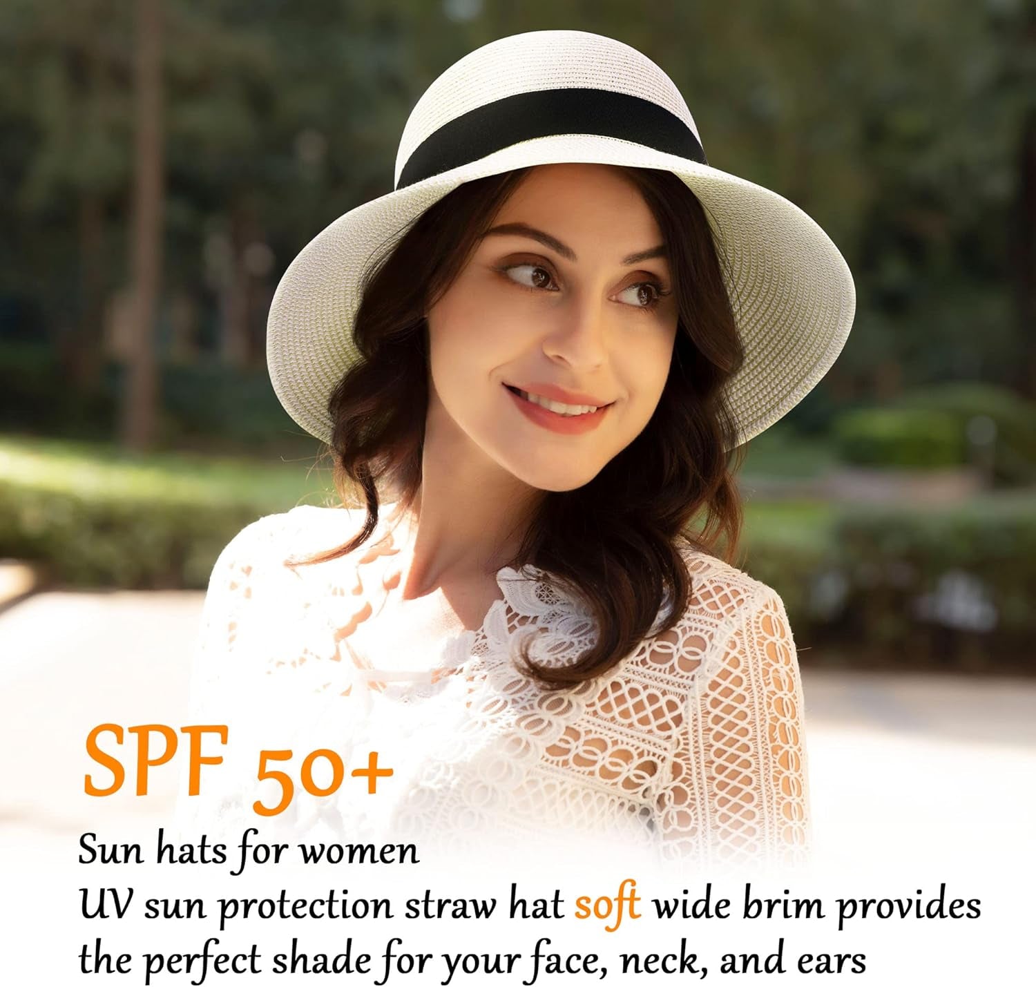 Women'S Sun Hats UV Protection Large Wide Brim Hat Women Packable Sun Hat for Women Straw Hats
