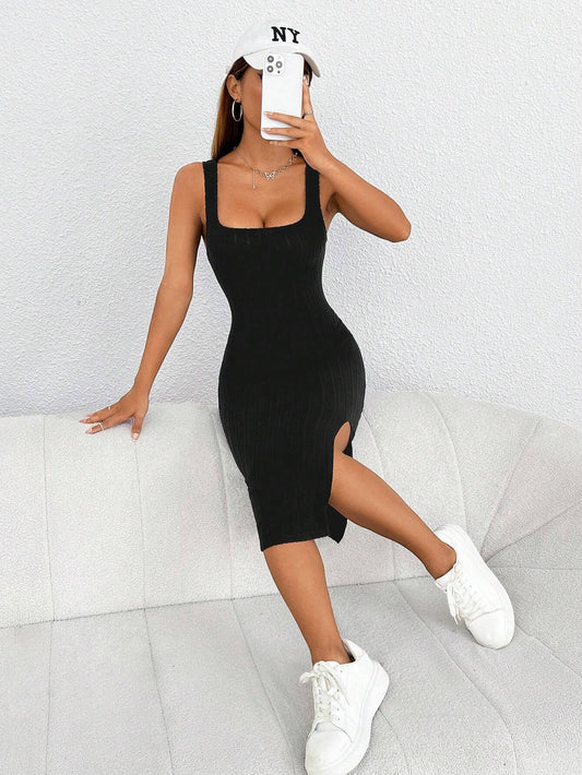 PETITE Split Thigh Tank Dress,Summer Dresses for Women,Summer Dresses for Women