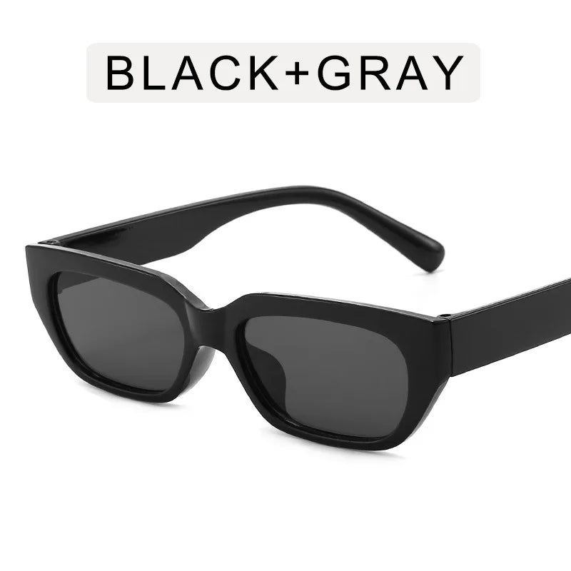 Vintage Pink Small Hip Hop Glasses Rectangle Women'S Cat Eye Sunglasses Retro Style Fashion Brand Design Sunglasses Modern UV400